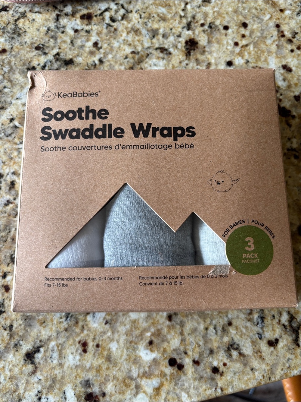 KeaBabies Soothe Swaddle Wraps - Neutral Gray Set